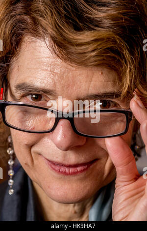 Vicky Pryce, Ex-Ehefrau des Politikers Chris Huhne und Autorin von Prisontronics, geschrieben von Frau Pryce nach der Erfahrung einer kurzen Gefängnisstrafe Stockfoto