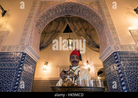 Cafe in Fes Marokko Stockfoto