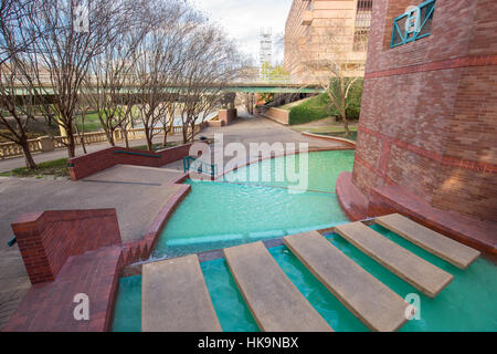 Wasserfall in sesquicentennial Park Houston, Texas Stockfoto