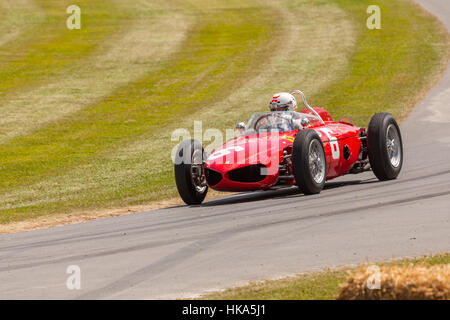 Historische Rennwagen Ferrari beim Goodwood Festival of Speed 2014 Stockfoto