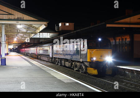 Die Nacht Riviera Schlafwagen der Bahn von Penzance nach London Paddington in Newton Abbot Stockfoto