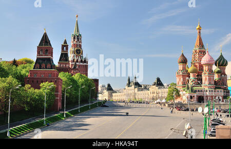 Roten Platz in Moskau neben Kreml Stockfoto