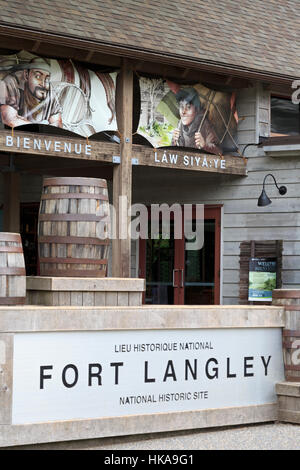 Fort Langley National Historic Site, Fort Langley, Vancouver Region, Britisch-Kolumbien, Kanada Stockfoto