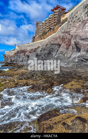 Hotel Gloria Palace Amadores in Felswand, Peurto Rico, Gran Canaria Stockfoto