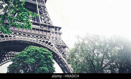 Ein Teil der Eiffelturm Stockfoto
