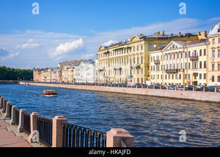 Fontanka Flusslandschaft in St Petersburg, Russland Stockfoto