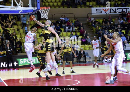 Monaco. 26. Januar 2017. Basketball-Europa-Champions-league-...als Monaco - Aris Salonique (80-66) Credit: Philippe Lombard/Pacific Press/Alamy Live News Stockfoto