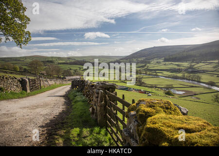 Das Wharfe Tal in den Yorkshire Dales Stockfoto