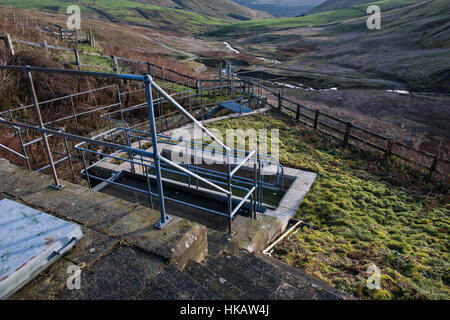 Aquädukt in Brennand Tal von Wald von Bowland Lancashire Stockfoto