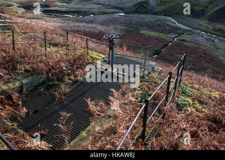 Aquädukt in Brennand Tal von Wald von Bowland Lancashire Stockfoto