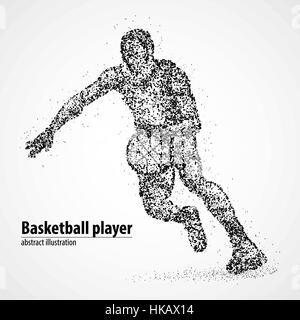 Abstrakte Basketballspieler der schwarzen Kreise. Vektor-Illustration. Stock Vektor