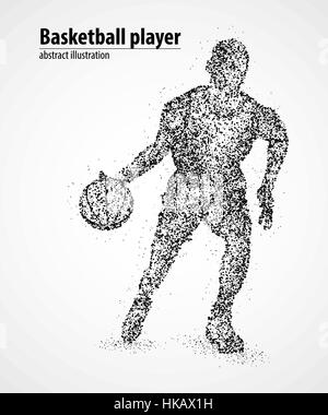 Abstrakte Basketballspieler der schwarzen Kreise. Vektor-Illustration. Stock Vektor