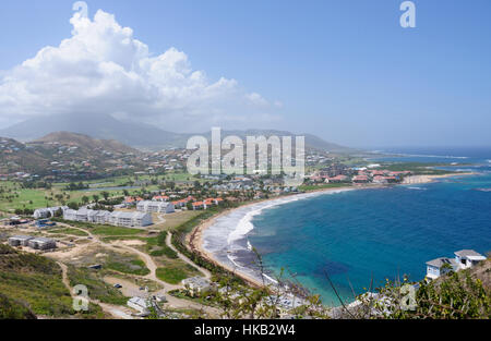 Strand auf der Insel St. Kitts Stockfoto