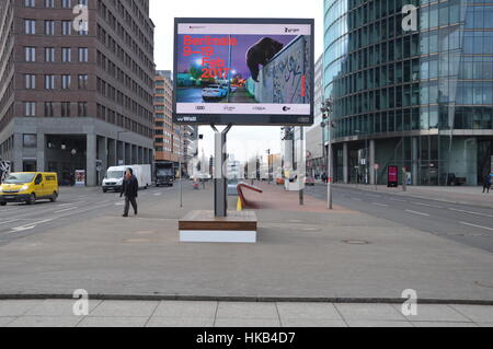 Berlin, Deutschland. 26. Januar 2017 - The Berlin International Film Festival-Werbung Stockfoto