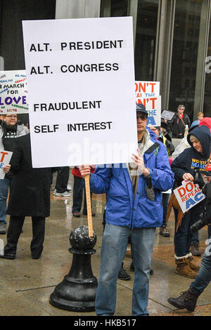 Philadelphia, Pennsylvania, USA. 26. Januar 2017. Demonstranten Rallye demonstrieren gegen die Republican Congressional Caucus und Präsident Trump Besuch in Philadelphia PA Credit: Ricky Fitchett/ZUMA Draht/Alamy Live News Stockfoto