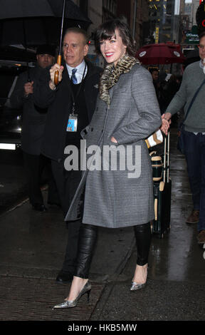 New York, USA. 26. Januar 2017. Milla Jovovich zu reden neue Film Resident Evil: The Final Chapter in New York, USA.  Bildnachweis: MediaPunch Inc/Alamy Live-Nachrichten Stockfoto