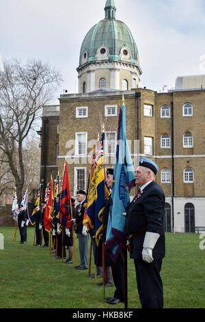 Imperial War Museum, London, UK. 27. Januar 2017. Holocaust-Gedenktag erinnert an das Imperial War Museum von Southwark Rat und IWM organisiert. "HMD markiert den Zeitpunkt der Befreiung von Auschwitz Konzentrations- und Vernichtungslager Lager von der sowjetischen Roten Armee 1945." Bildnachweis: Matthew Chattle/Alamy Live-Nachrichten Stockfoto