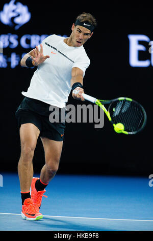 Melbourne, Australien. 27. Januar 2017. Rafael Nadal aus Spanien ging in seinem 4. final bei den Australian Open 2017 im Melbourne Park in Melbourne, Australien. Bildnachweis: Frank Molter/Alamy Live-Nachrichten Stockfoto