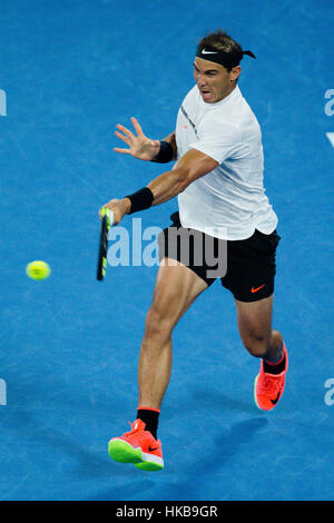 Melbourne, Australien. 27. Januar 2017. Rafael Nadal aus Spanien ging in seinem 4. final bei den Australian Open 2017 im Melbourne Park in Melbourne, Australien. Bildnachweis: Frank Molter/Alamy Live-Nachrichten Stockfoto