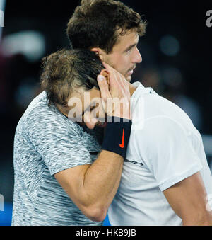 Melbourne, Australien. 27. Januar 2017. Rafael Nadal aus Spanien ging in seinem 4. final bei den Australian Open 2017 im Melbourne Park in Melbourne, Australien. Bildnachweis: Frank Molter/Alamy Live-Nachrichten Stockfoto