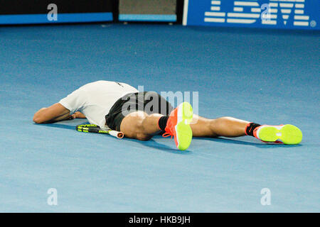 Melbourne, Australien. 27. Januar 2017. Rafael Nadal aus Spanien ging in seinem 4. final bei den Australian Open 2017 im Melbourne Park in Melbourne, Australien. Bildnachweis: Frank Molter/Alamy Live-Nachrichten Stockfoto