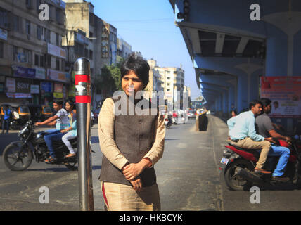 Pune, Indien. 24. November 2016. 24. November 2016, Pune - Indien. Porträt von Frauen Rechte Aktivist Trupti Desai.Ms Desai, 32, ein sozialer Aktivist wurde an der Spitze einer Reihe von hochkarätigen und erfolgreiche Kampagnen, Zugang für Frauen, religiöse Stätten zu sichern, die sie aus der in Indien - eine Rolle ausgeschlossen wurden, die sie gesehen hat Morddrohungen erhalten und das Opfer von gewalttätigen Übergriffen. Bildnachweis: Subhash Sharma/ZUMA Draht/Alamy Live-Nachrichten Stockfoto