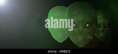 Alien-3d render Stockfoto