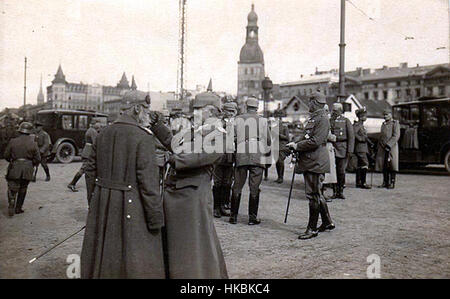 Deutsche Offiziere Riga ww1 Stockfoto
