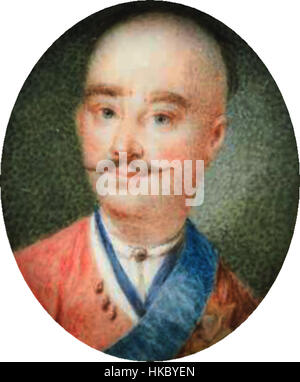 Franciszek Salezy Potocki war ein polnischer Adliger und Militärführer, dessen Porträt das reiche kulturelle Erbe und den historischen Kontext des Polens des 18. Jahrhunderts widerspiegelt. Das Kunstwerk spiegelt seinen Status und seine Leistungen wider. Stockfoto