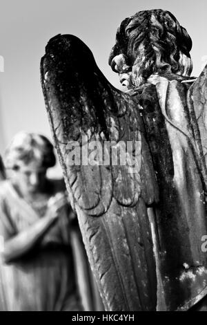 Schutzengel - schwarz / weiß Foto Stockfoto