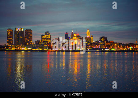 Lebendige Panorama von Philadelphia-Hintergrund Stockfoto