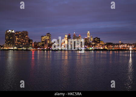 Lebendige Panorama von Philadelphia-Hintergrund Stockfoto