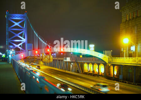 Lebendige Panorama von Philadelphia-Hintergrund Stockfoto