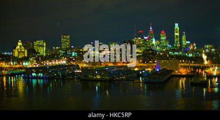 Lebendige Panorama von Philadelphia-Hintergrund Stockfoto
