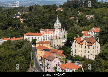 Sintra ist eine Stadt und eine Gemeinde in der Subregion Grande Lisboa Portugal. Stockfoto