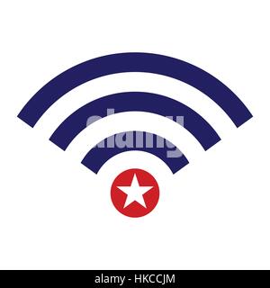 WiFi-Symbol Symbol Kuba Flagge Konzept Vektor-Illustration Stock Vektor