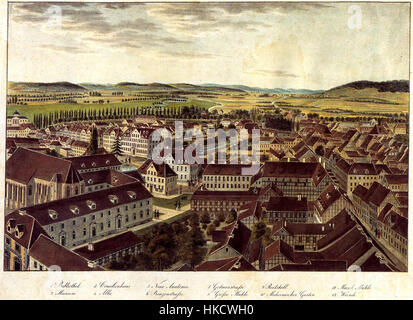 Besemann Blick Auf Göttingen aus der Vogelschau Nach Nordwesten (um 1850) Stockfoto