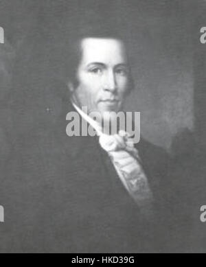 Dieses Gemälde von John Breckinridge, einer einflussreichen Persönlichkeit in der amerikanischen Geschichte, spiegelt den Stil des späten 18. Jahrhunderts wider. Er zeigt Breckinridge in seiner Rolle als Staatsmann, der zur Entwicklung der frühen amerikanischen Politik beiträgt. Das alte Ölgemälde betont historische Genauigkeit und Handwerkskunst. Stockfoto