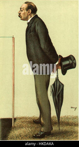 Diese Karikatur von Shearman M von Vanity Fair, veröffentlicht am 4. Juli 1895, fängt humorvoll die Eigenschaften des Themas in einem typischen satirischen Stil dieser Zeit ein. Stockfoto