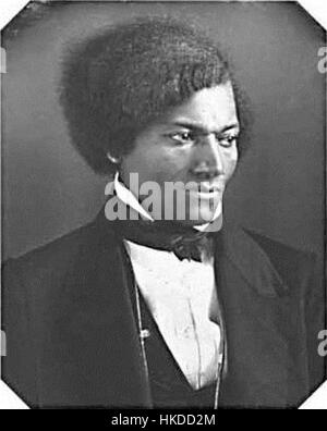 Das Gemälde des jungen Frederick Douglass fängt die frühen Jahre des berühmten Abolitionisten und Staatsmanns ein und unterstreicht seine Entschlossenheit und seinen starken Charakter. Stockfoto