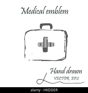 Das medizinische Erste-Hilfe-Tasche-Symbol Stock Vektor