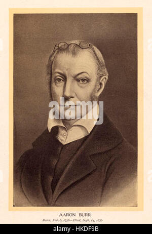 Aaron Burr, eine Schlüsselfigur der frühen amerikanischen Geschichte und der dritte Vizepräsident der Vereinigten Staaten, bekannt für seine Rolle im Duell mit Alexander Hamilton. Stockfoto