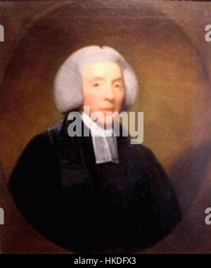 Ein historisches Porträt von Hugh Hamilton, einem irischen Maler und Akademiker, das sein Gleichnis und seine intellektuelle Präsenz einfängt. Das Kunstwerk veranschaulicht das Porträt des 18. Jahrhunderts, ein bedeutender Stil der europäischen Kunst. Stockfoto