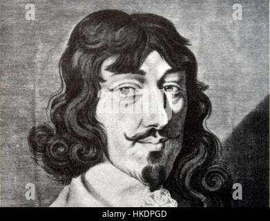 Ein formelles Porträt von Ludwig XIII., König von Frankreich, das das königliche Verhalten des Monarchen einfängt. Das Gemälde spiegelt seine Herrschaft während des frühen 17. Jahrhunderts und seine Rolle bei der Gestaltung der politischen Landschaft Frankreichs wider. Das Werk zeigt die Pracht französischer königlicher Porträts. Stockfoto