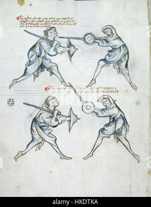 Eine Seite aus der mittelalterlichen Handschrift MS I33 mit einem komplizierten beleuchteten Design. Dieses Folio ist bekannt für seine hochwertigen Kunstwerke und die Erhaltung spätgotischer Handschriften. Stockfoto