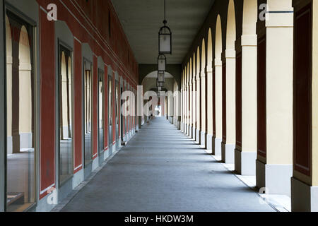 Arkaden im deutschen Theater Museum in der Nähe von Hofgarten, München, Bayern, Deutschland Stockfoto