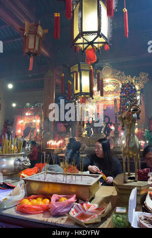 Der Man Mo Tempel in Hong Kong Stockfoto