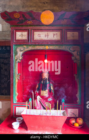 Kwan Tai Tempel in Tai O Dorf, Hong Kong Stockfoto