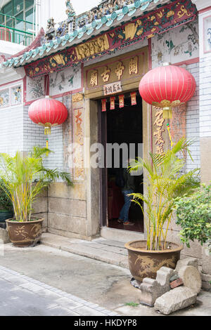 Kwan Tai Tempel in Tai O Dorf, Hong Kong Stockfoto