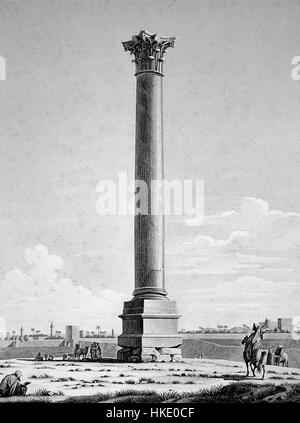 Beschreibung de Egypte, Kunstgegenstände V, Platte 34, Pompeiuss Säule gezogen c.1798, veröffentlicht in der Panckoucke Ausgabe von 1821-9 Stockfoto